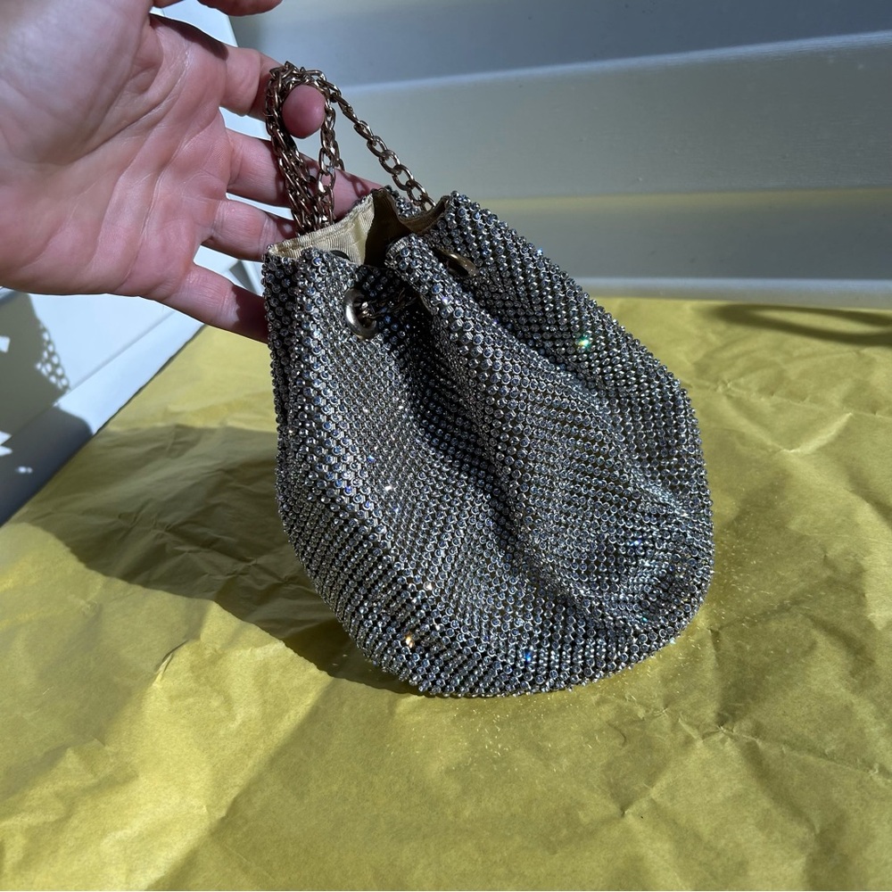Olivia Miller Handbag collection Rhinestone Chain Evening Bucket Bag